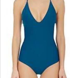 NWT Mikoh Las Palmas one piece large swimsuit blue
